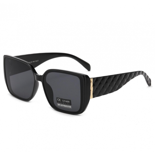 Damskie okulary przeciwsłoneczne z filtrem UV400 czarne SV102